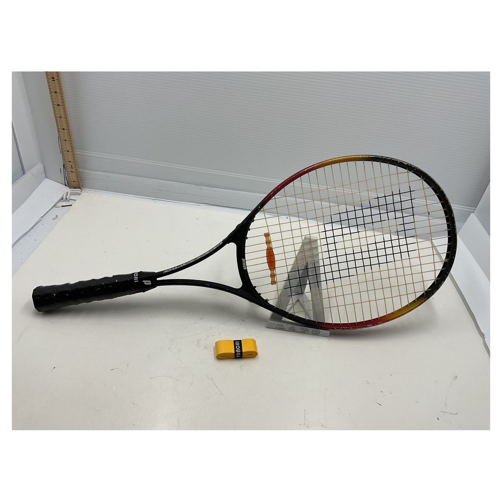 Prince Power Pro Tennis‎ Racket Black Red Yellow with Dampener & Extra Grip
